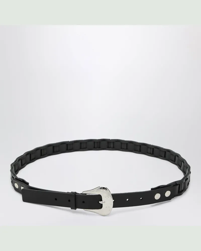 Namacheko Schwarzer Ledergürtel Black
