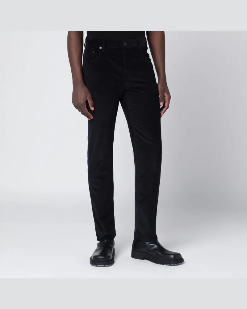 Burberry Dunkelblaue Hose aus Baumwollcord 