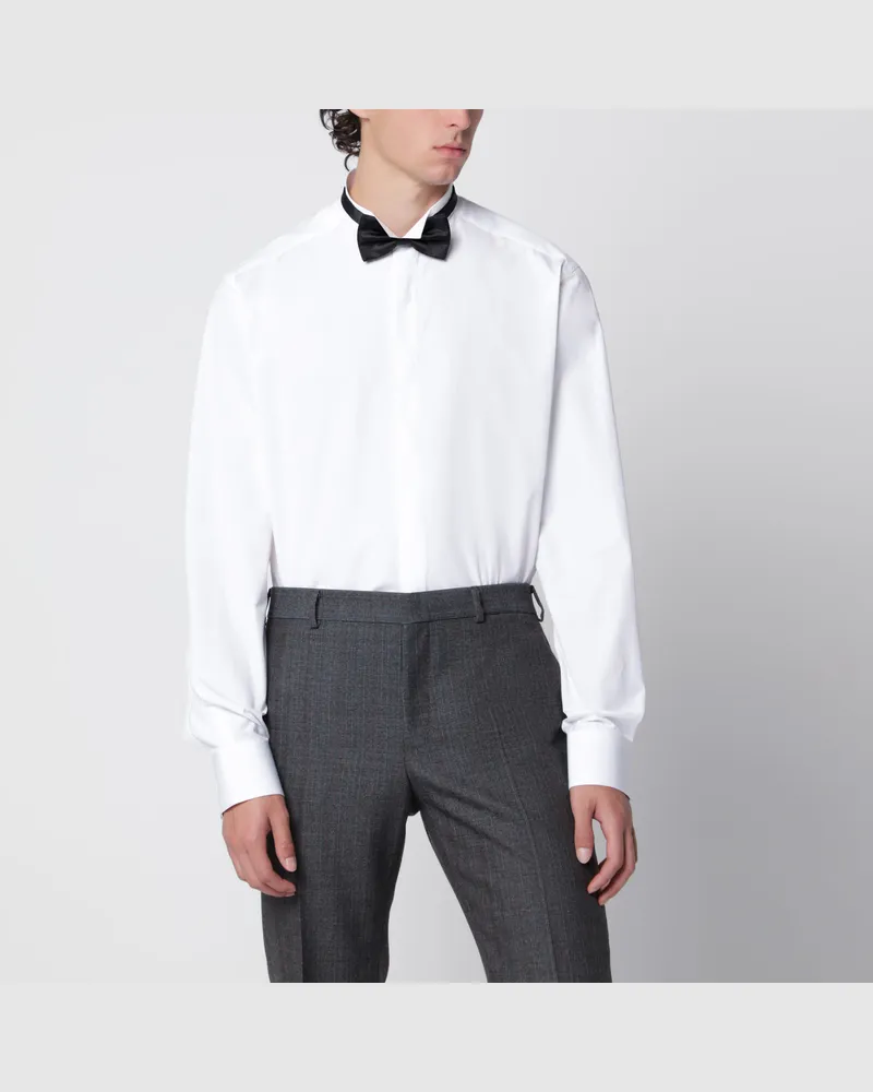 Tom Ford Weißes Hemd mit Stehkragen White
