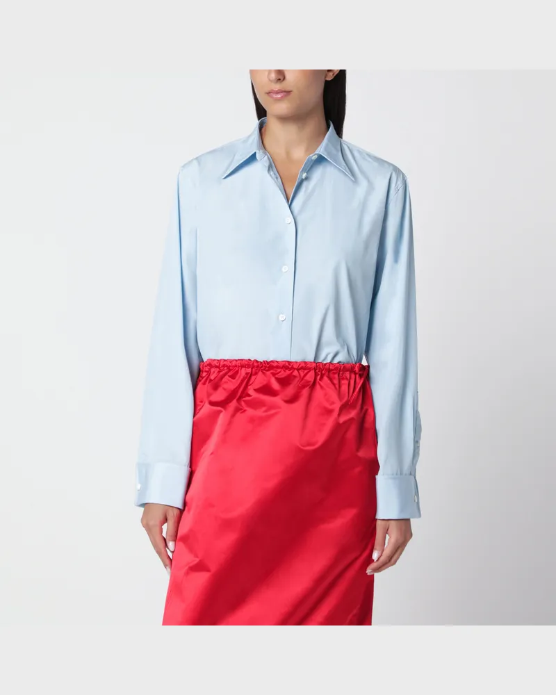 Prada Cielo-Hemd aus Baumwollpopeline Light