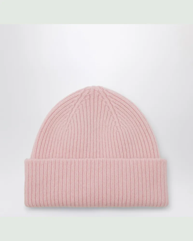 Le Bonnet Beanie aus Wolle und Caregora in Blush Pink