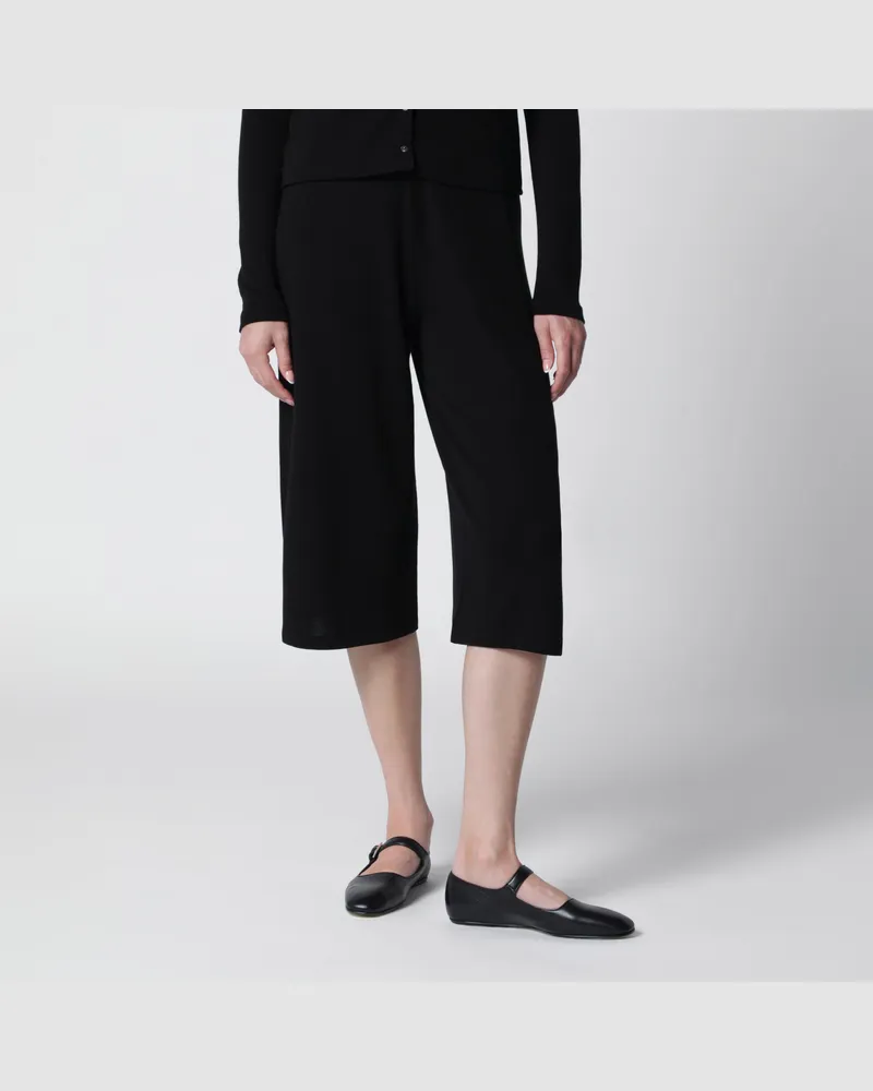 The Row Shorts Dusk aus geripptem Baumwolljersey, schwarz Black