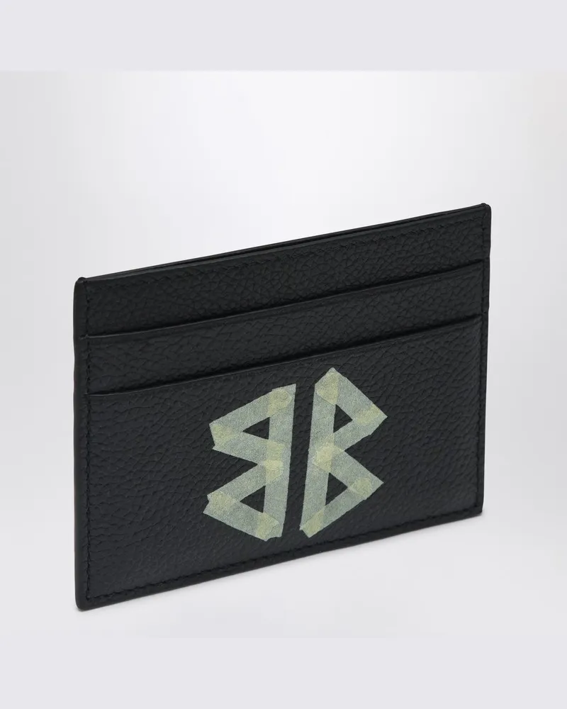 Balenciaga Schwarzes Kreditkartenetui Cash aus genarbtem Leder 