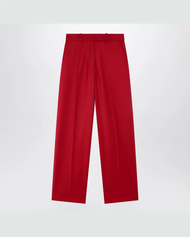 FRANKIE Shop Rote Brickell-Hose aus Satin 