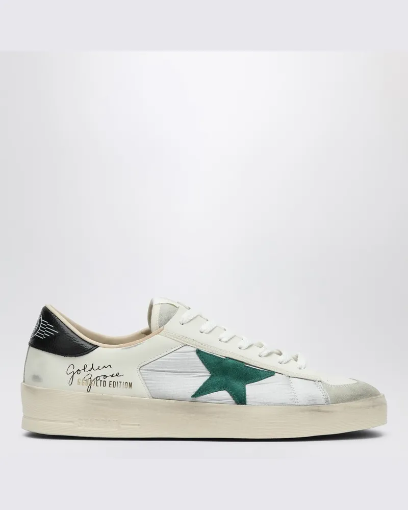 Golden Goose Sneaker Stardan weiß/silber/grün Weiß