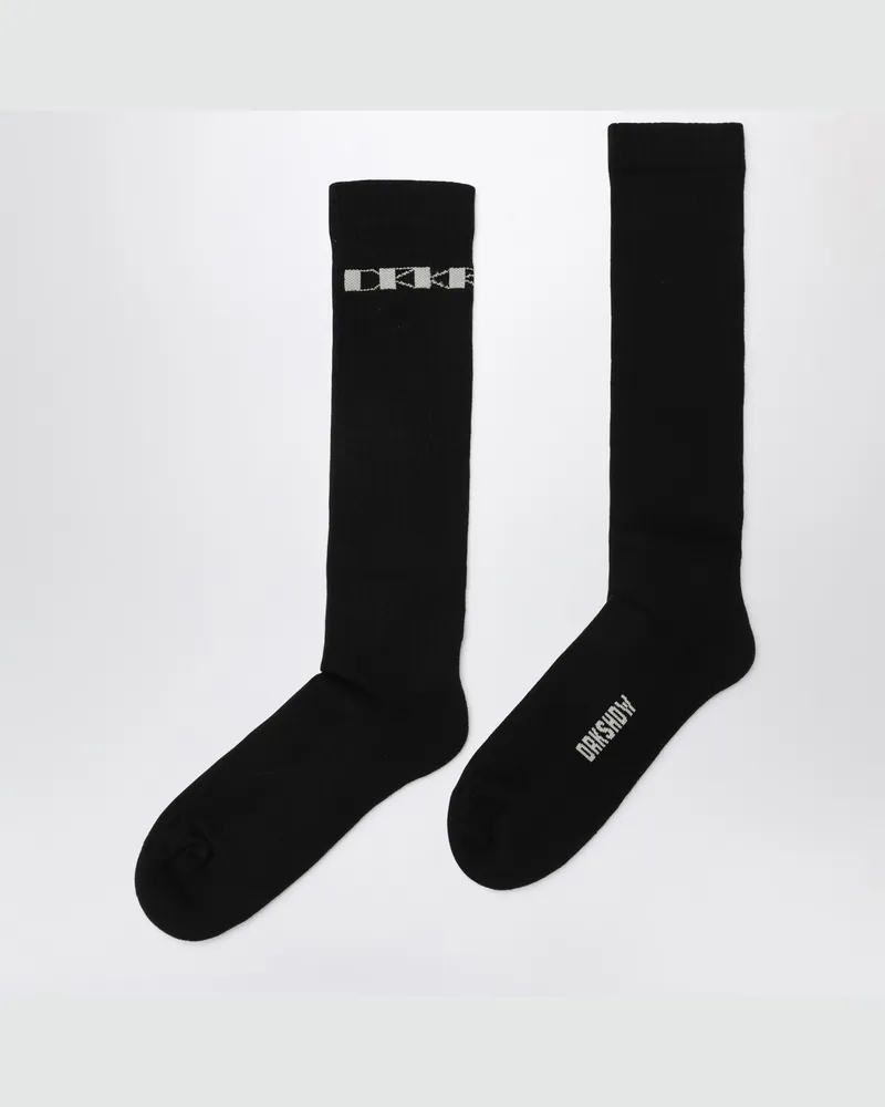 DRKSHDW by Rick Owens Schwarze Baumwollsocken mit Logo Black