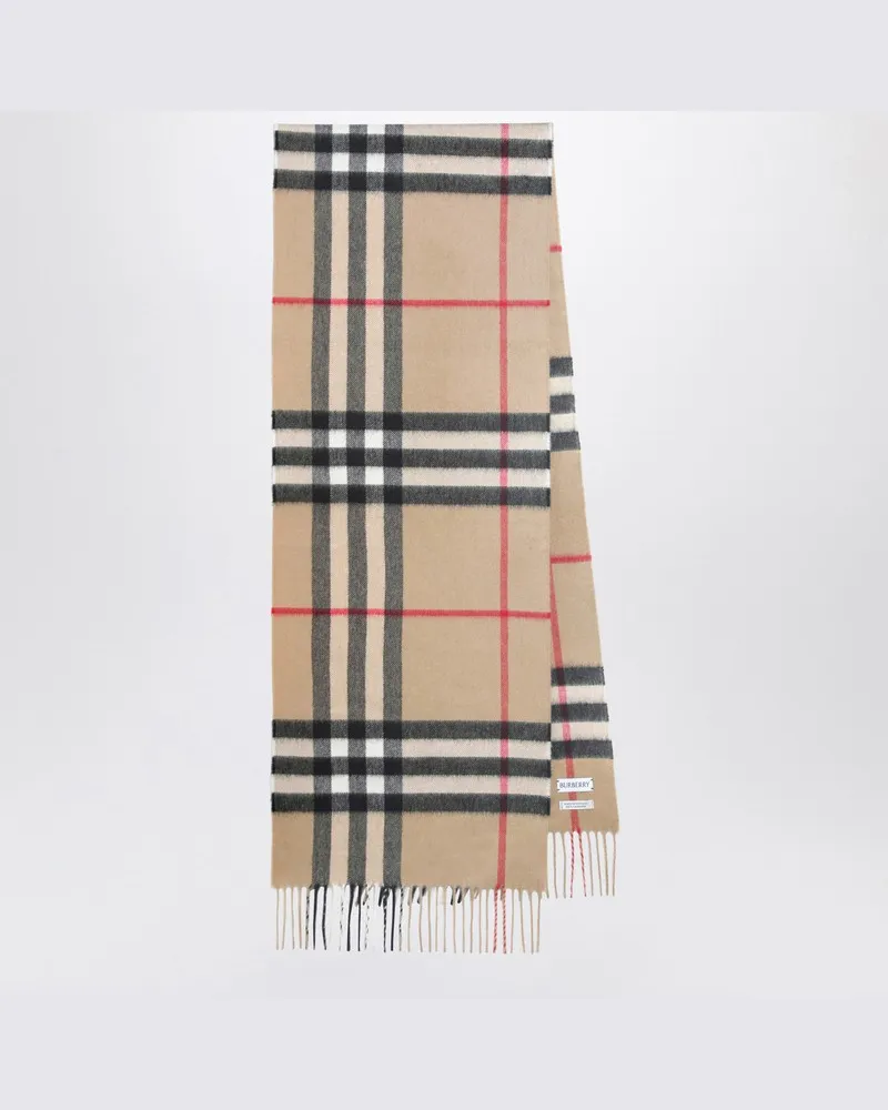 Burberry Kaschmirschal mit Karomuster Beige