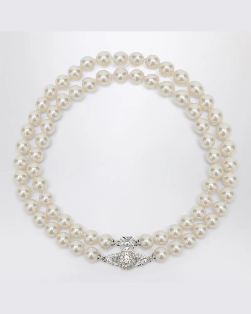 Vivienne Westwood Graziella Platin Choker mit Synthetischen Perlen Metallisch