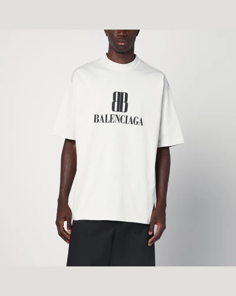 Balenciaga Weißes Nano BB Medium Fit T-Shirt Weiß