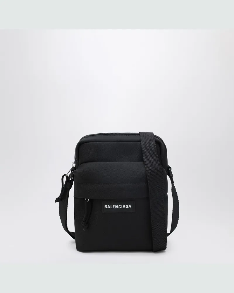 Balenciaga Umhängetasche Explorer in Schwarz aus Nylon Black