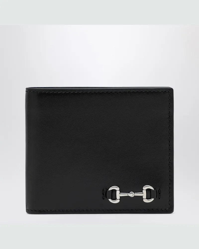 Gucci Schwarzes Bi-Fold-Portemonnaie mit Horsebit Black