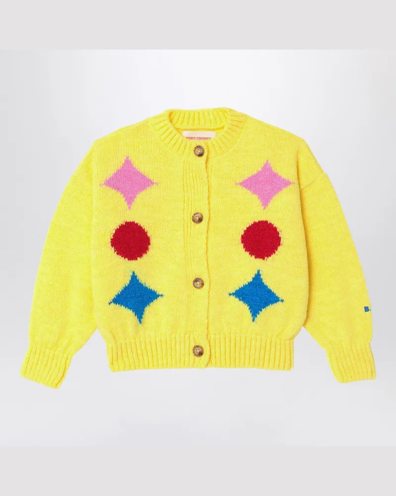 BOBO CHOSES Gelbe Strickjacke mit Einsatz Yellow
