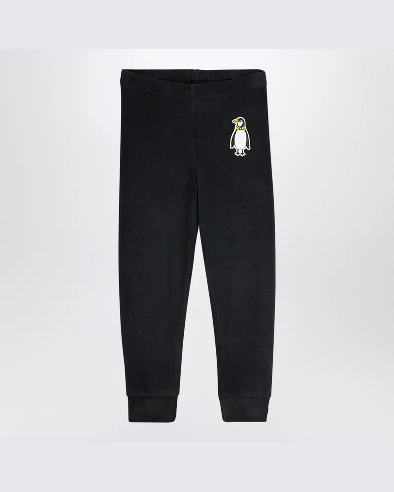 Mini Rodini Miro schwarze Mikrofleece-Hose Black
