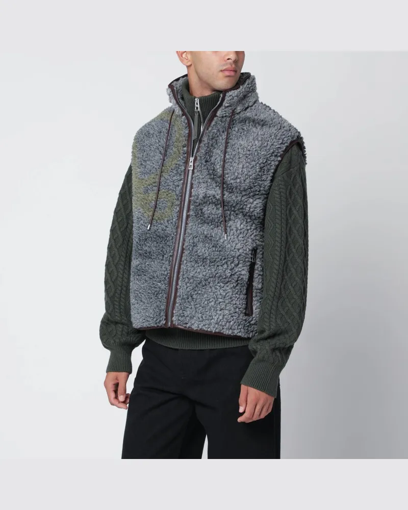 Loewe Jacquard-Fleeceweste mit Anagramm-Muster Mehrfarbig