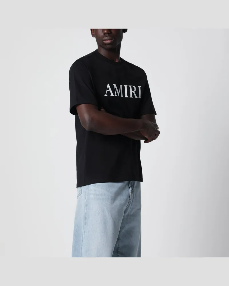 Amiri Schwarzes T-Shirt mit Logo-Print Black