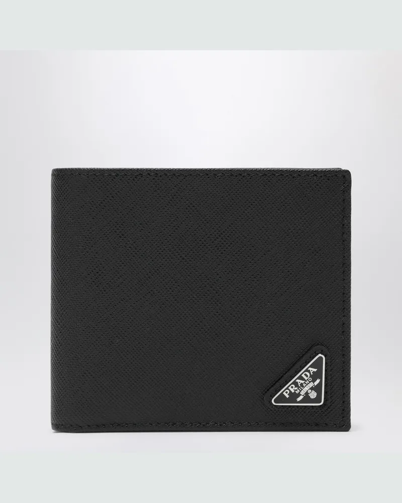 Prada Brieftasche aus schwarzem Saffiano-Leder 