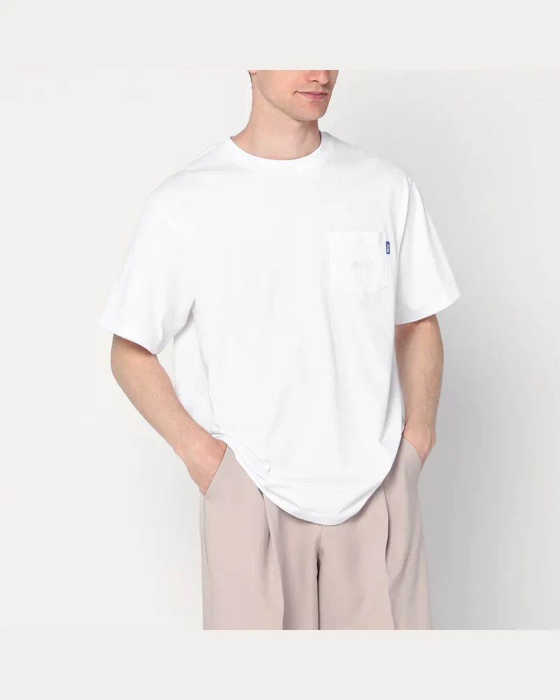 AWAKE NY Weißes T-Shirt aus Baumwolle White