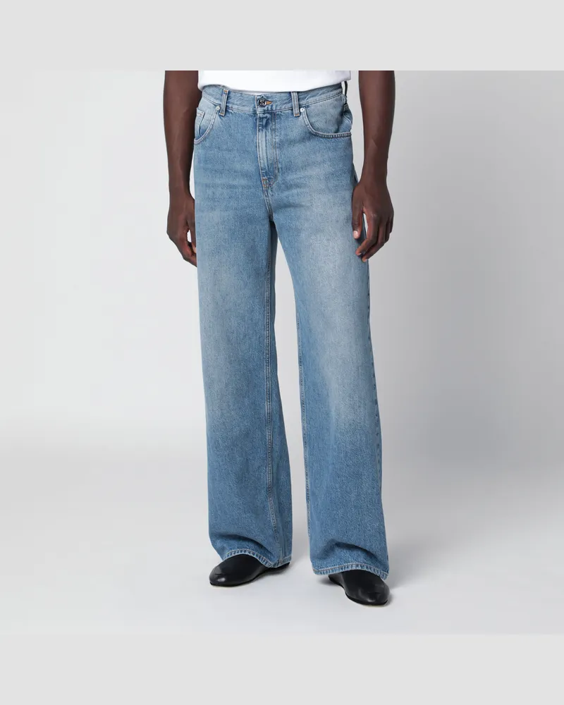 Séfr Hellblaue Jeans mit verwaschenem Effekt Blue