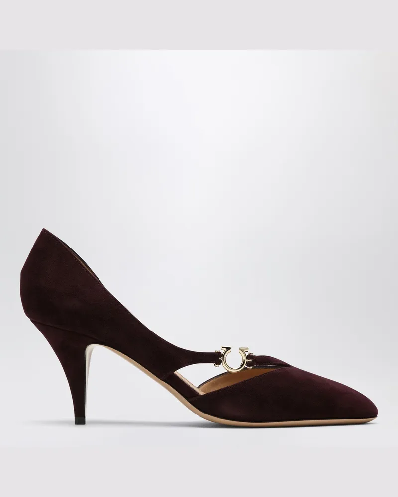 Ferragamo Pumps mit Gancini-Detail Dark Barolo Brown