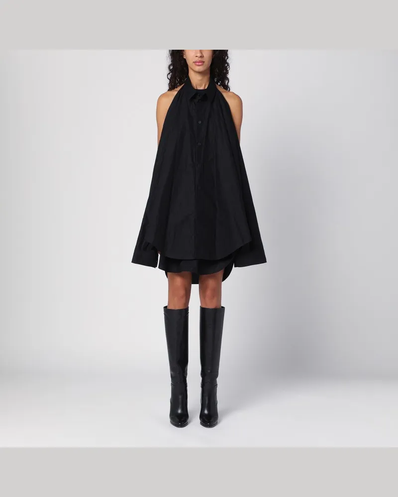 Balenciaga Kleid im Hemd-Look Suspended schwarz Schwarz