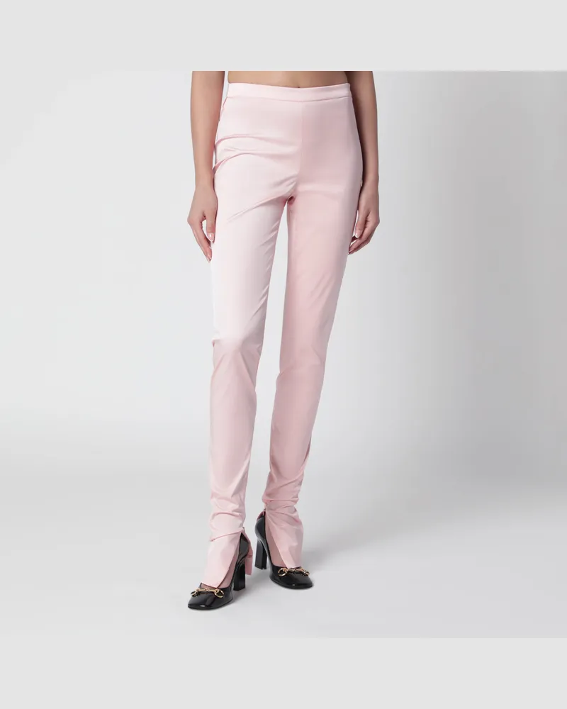 Gucci Leggings aus rosafarbener Stretch-Seidenfaille Pink