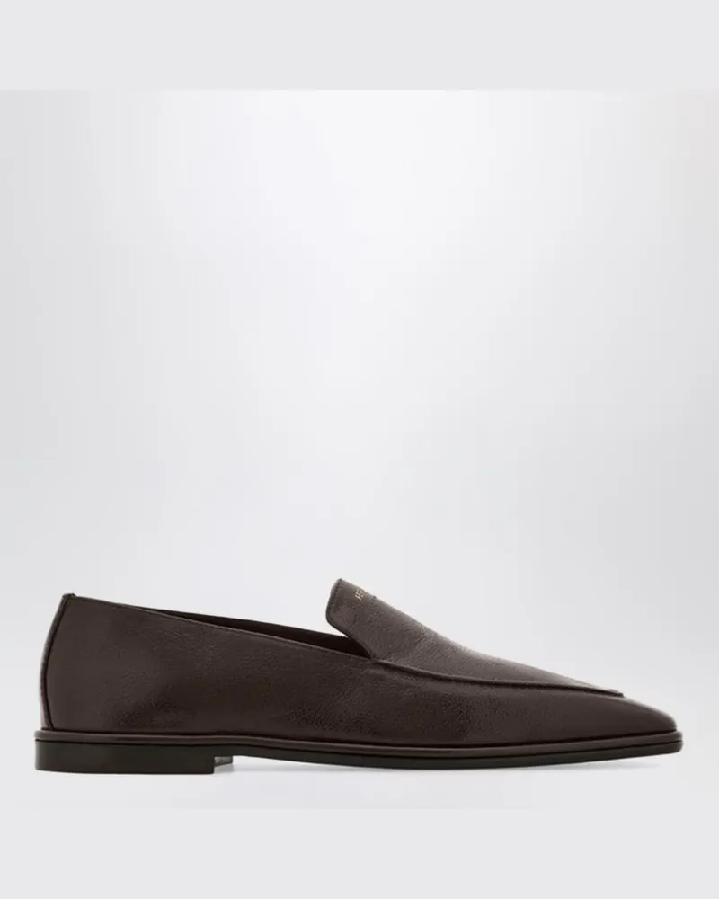 Ferragamo Mokassin aus dunkelbraunem Leder Braun