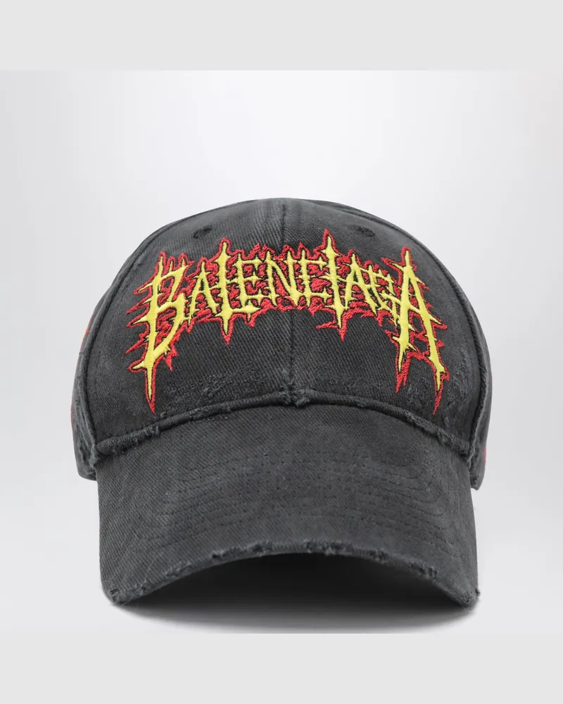 Balenciaga Baseballkappe Sacré Caur aus Baumwoll-Drill in Schwarz Black