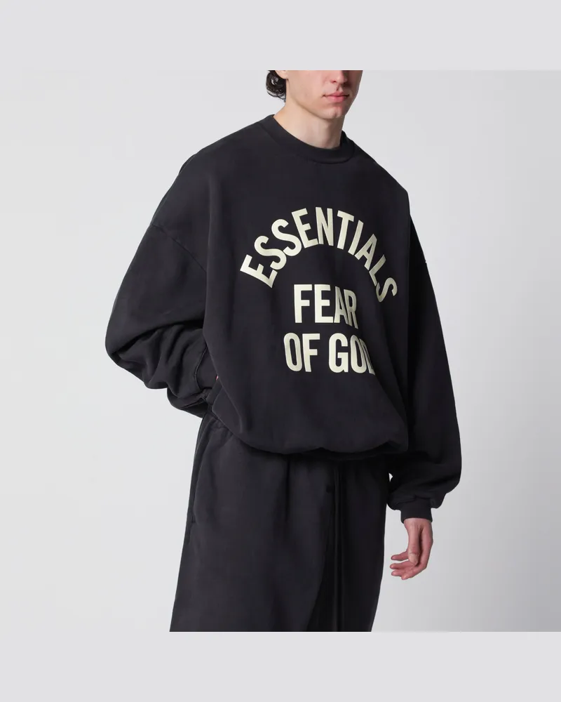 Fear of God Schwarzes Sweatshirt mit Rundhalsausschnitt aus Baumwolle Black
