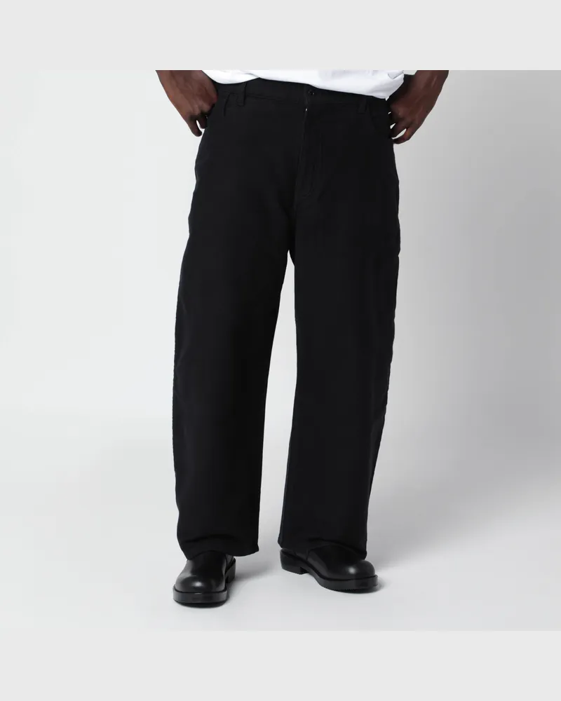Studio Nicholson Schwarze verwaschene Paolo Wide-Leg-Jeans Black