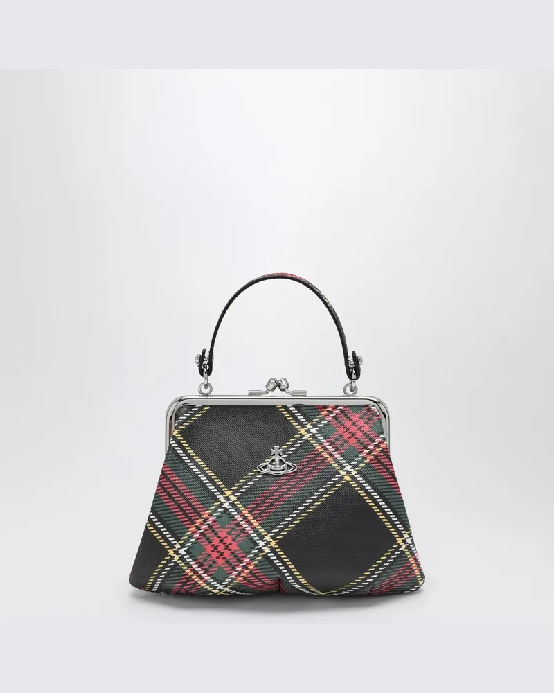 Vivienne Westwood Schwarze Granny-Tasche mit Tartan-Muster Mehrfarbig