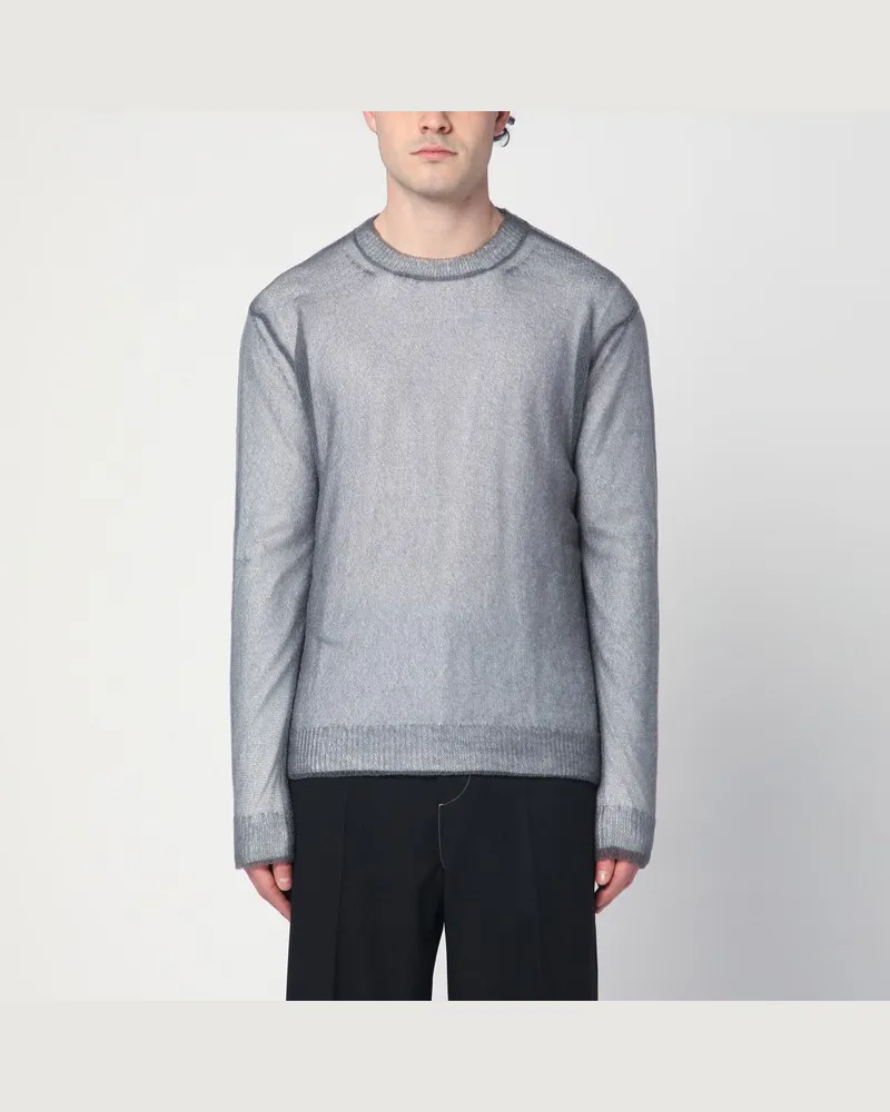 Jil Sander Grauer Pullover im Lagen-Design Grau