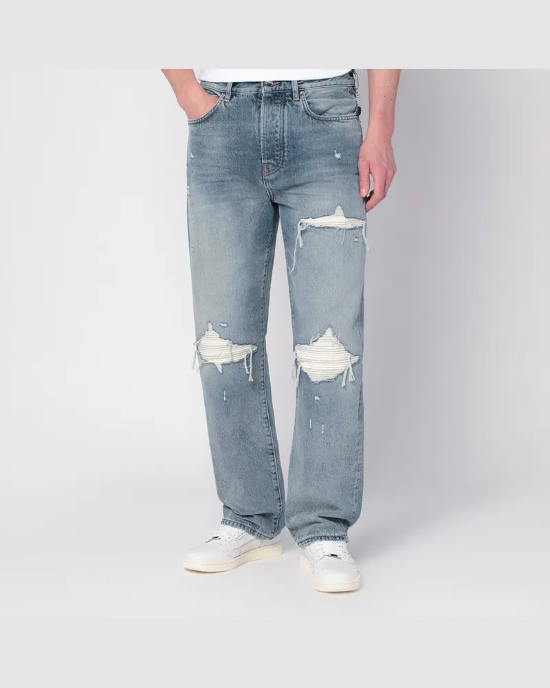Amiri Jeans mit Rissen Antique Indigo Light