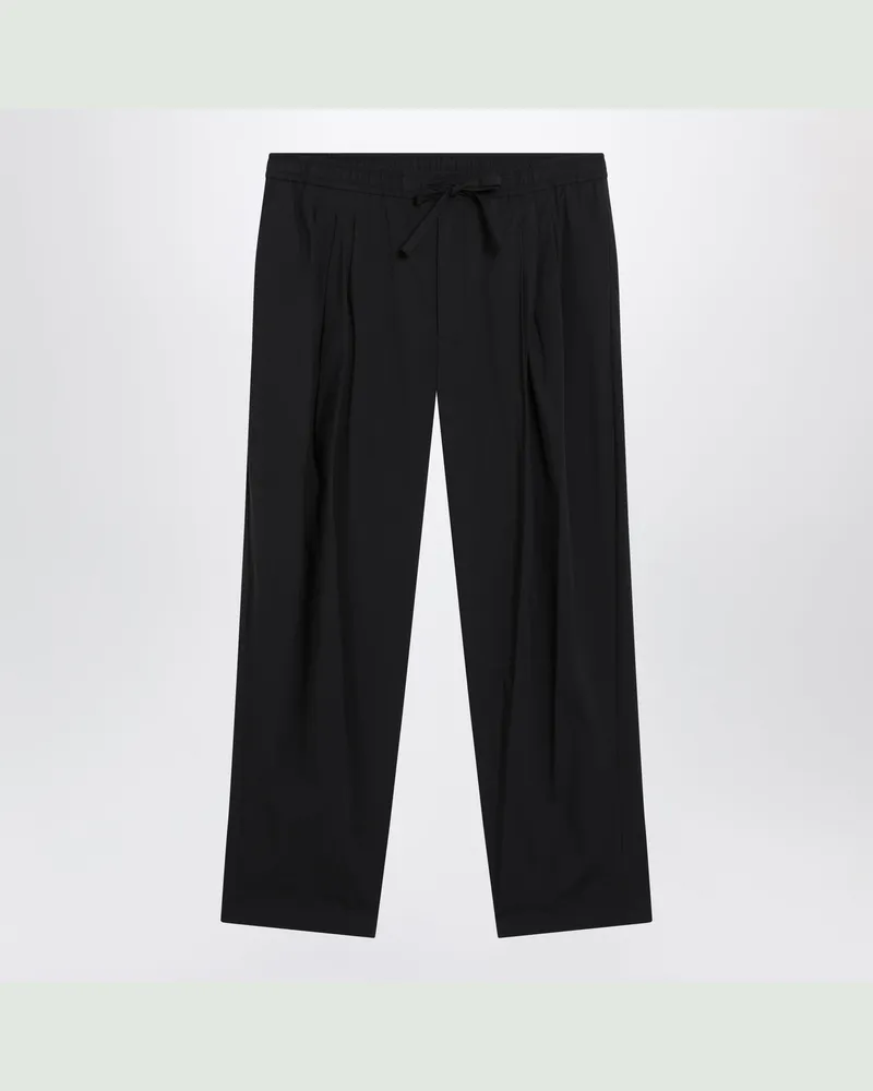 Dolce & Gabbana Klassische Popelinehose aus Baumwolle in Schwarz Black