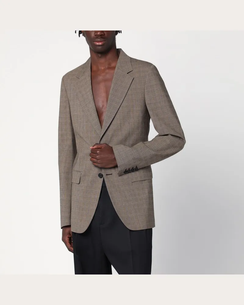 Maison Margiela Einreihige Jacke braun in Wollmischung Braun