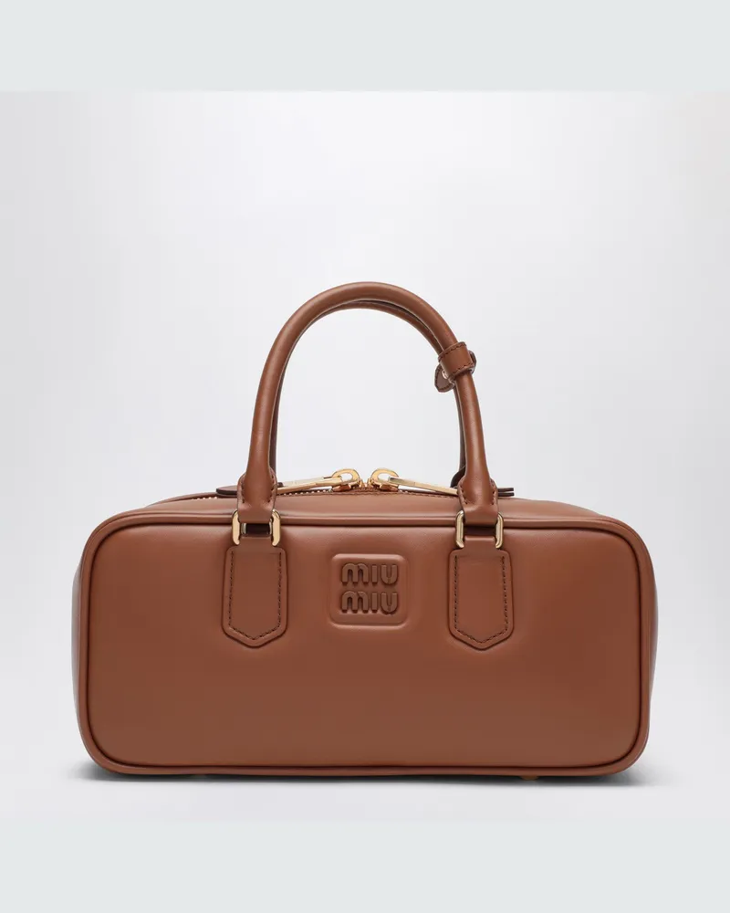 Miu Miu Cognacfarbene Boston Bag Arcadie Large 