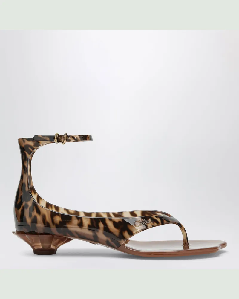 Chloé Jelly Sandalen aus TPU mit Leopardenmuster Multicolor