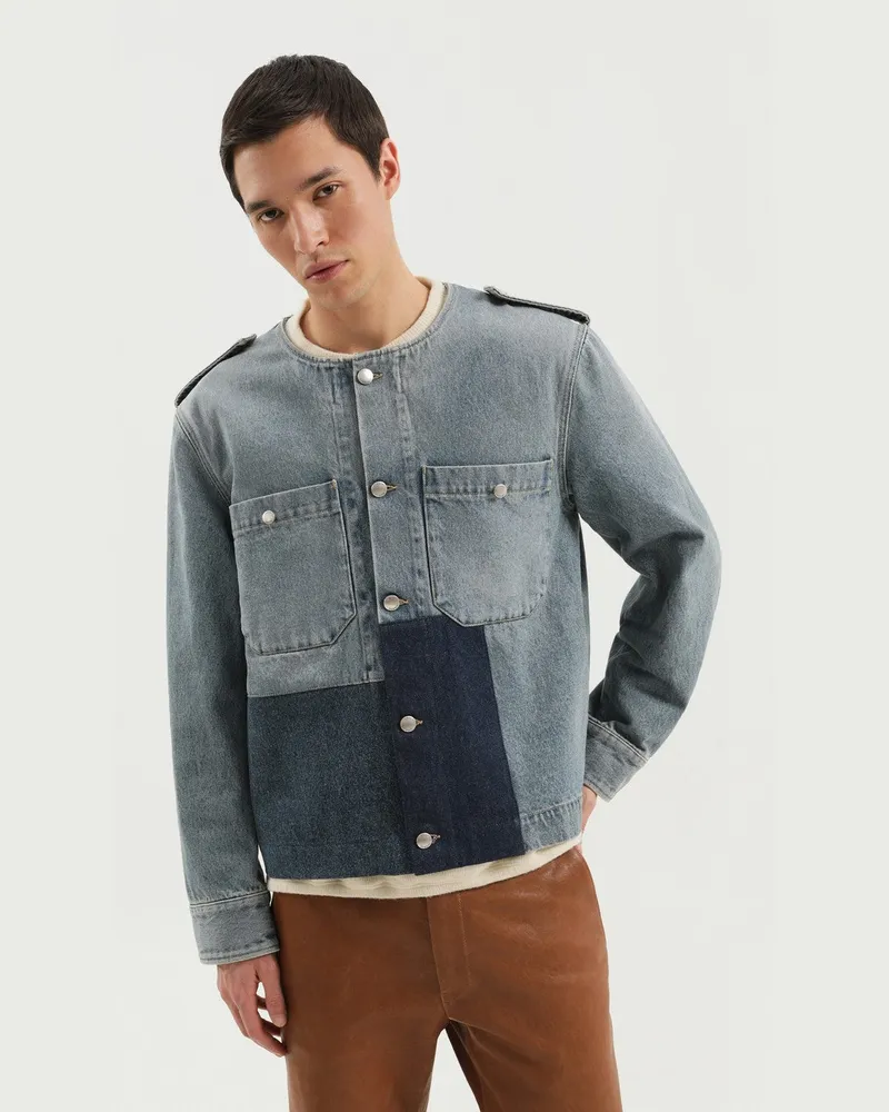 1989 STUDIO Jeansjacke mit Patches Light