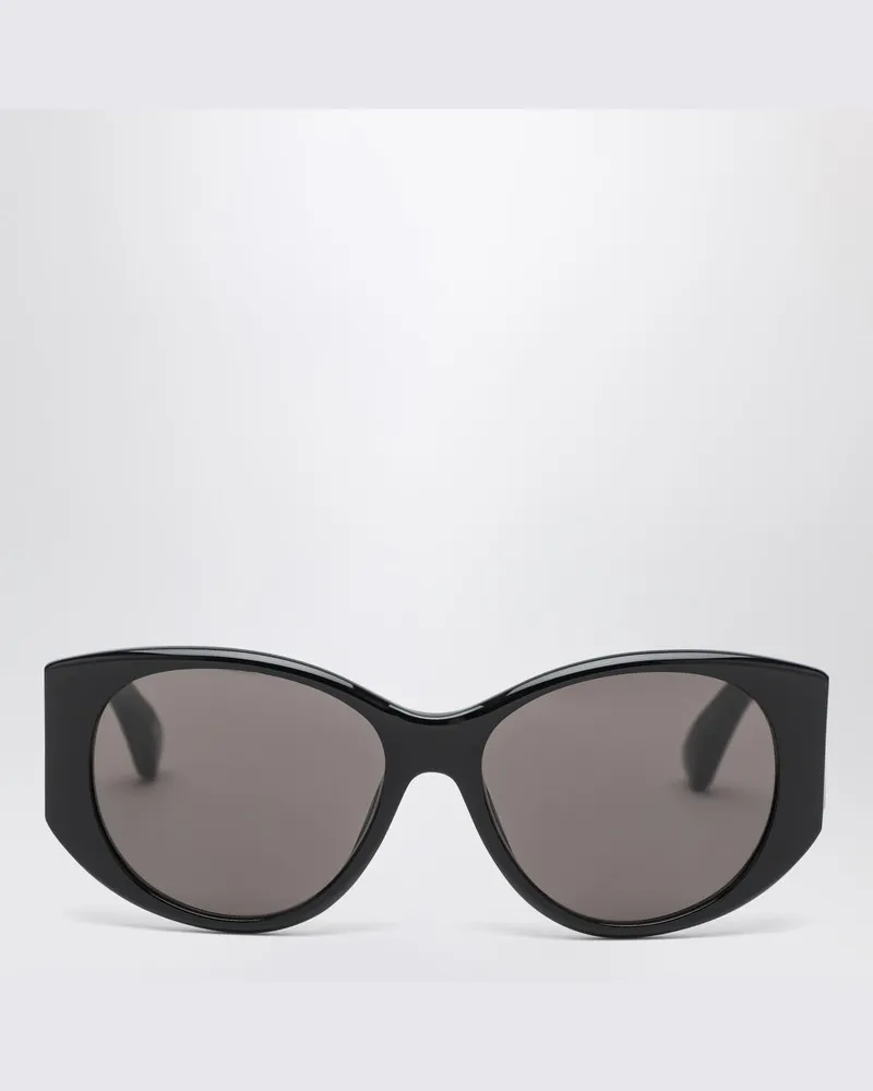 Balenciaga Nano Runde schwarze Sonnenbrille Schwarz
