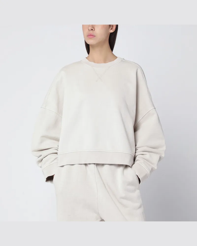 Entire Studios Weißes oversized Sweatshirt mit Rundhalsausschnitt White