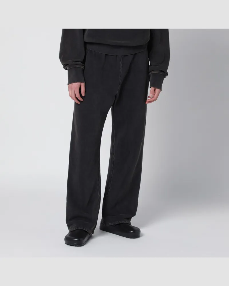 Entire Studios Gewaschene schwarze Baumwoll-Jogginghose Schwarz