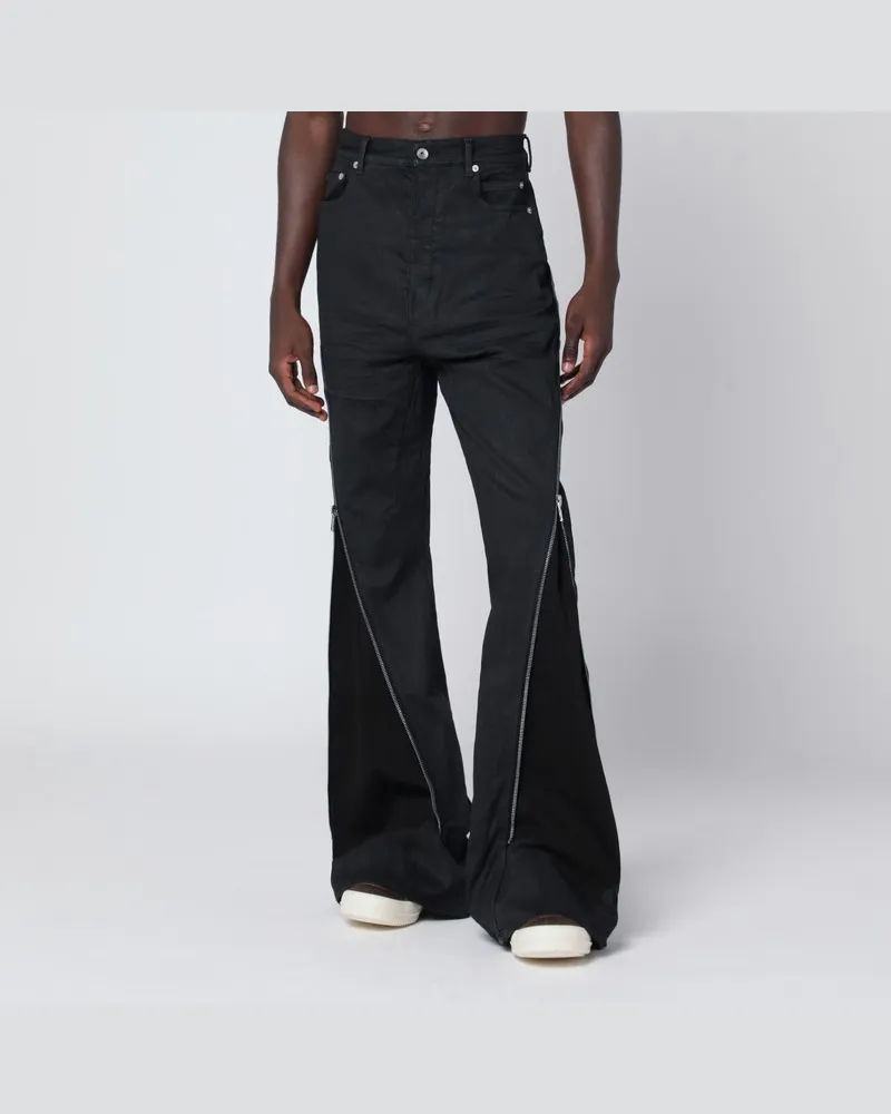 DRKSHDW by Rick Owens Schwarze beschichtete Bolan Banana Jeans Schwarz