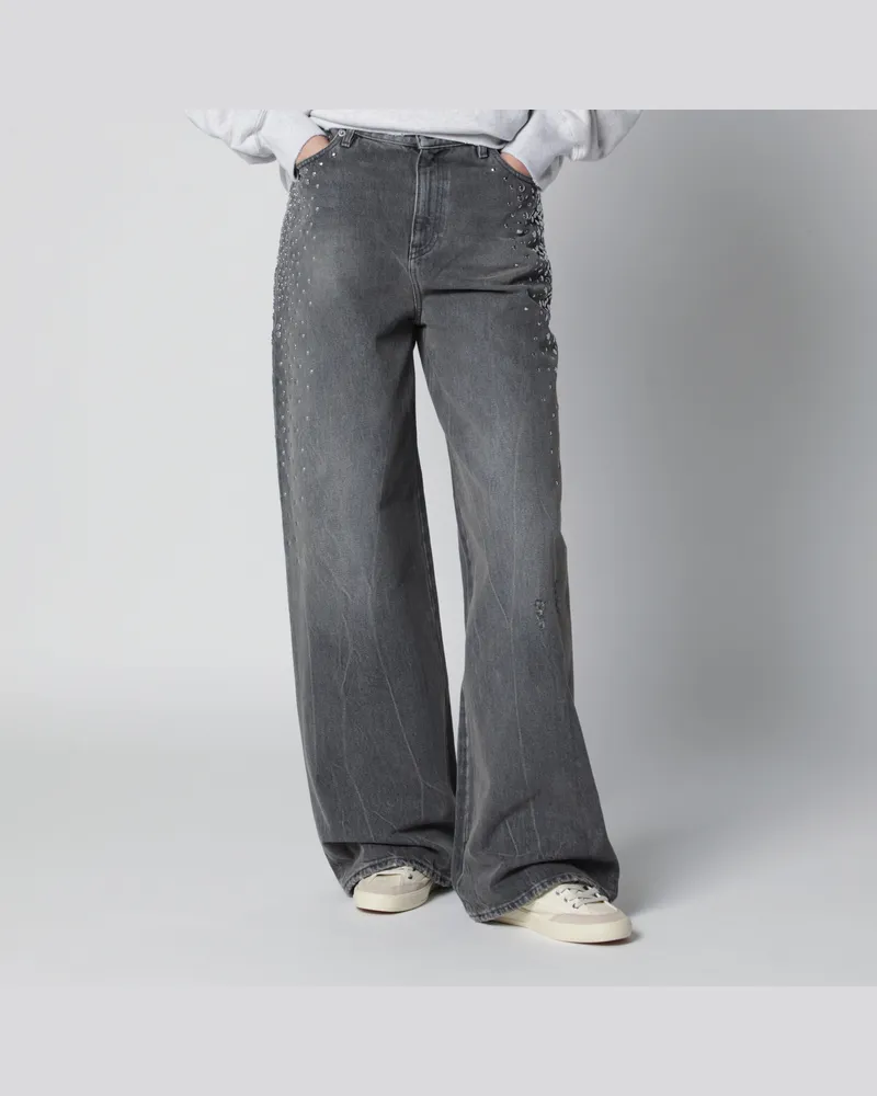 Golden Goose Jeans Melody im Vintage-Denim aus Baumwolle in Grau Grey