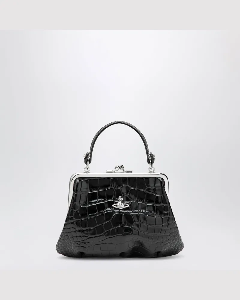 Vivienne Westwood Granny Frame Tasche aus Kalbsleder in Schwarz Black