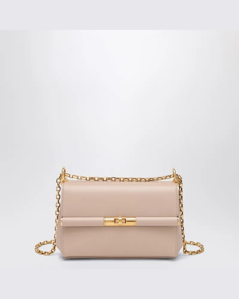 Dolce & Gabbana Kleine puderrosa Schultertasche Marlene Beige