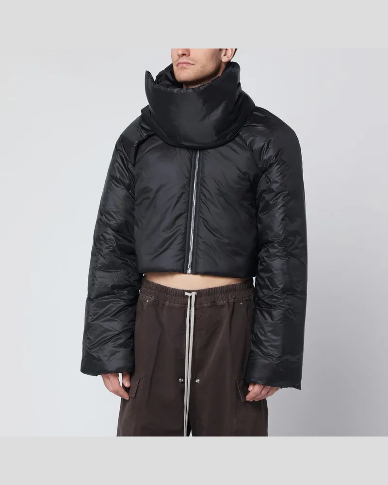 DRKSHDW by Rick Owens Kurze schwarze Nylonjacke Schwarz