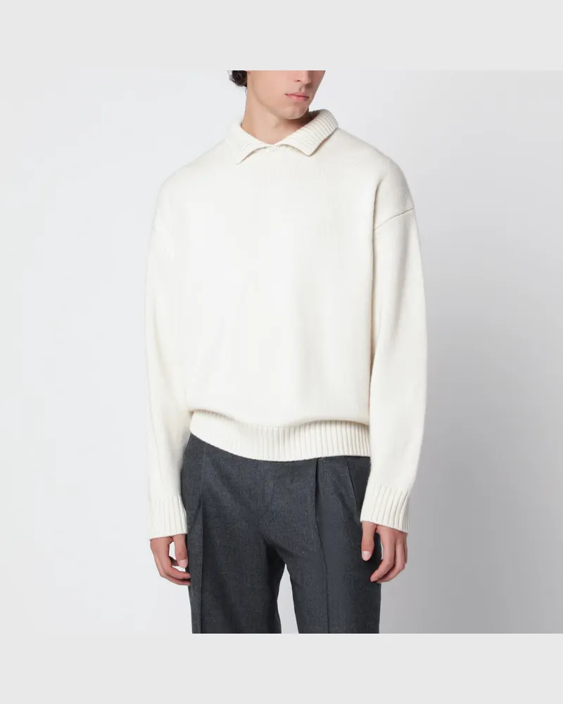 extreme cashmere Cremefarbener N°513 Jo Pullover aus Kaschmir Beige