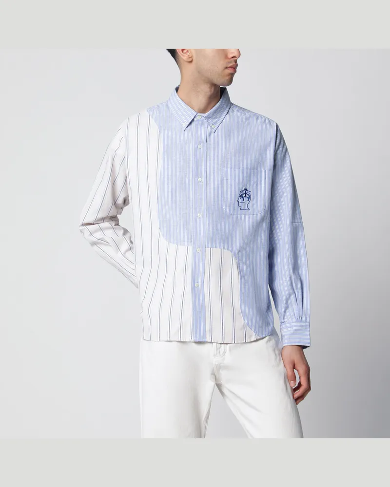 Brain Dead Gestreiftes Color-Block-Hemd aus Baumwolle Multicolor