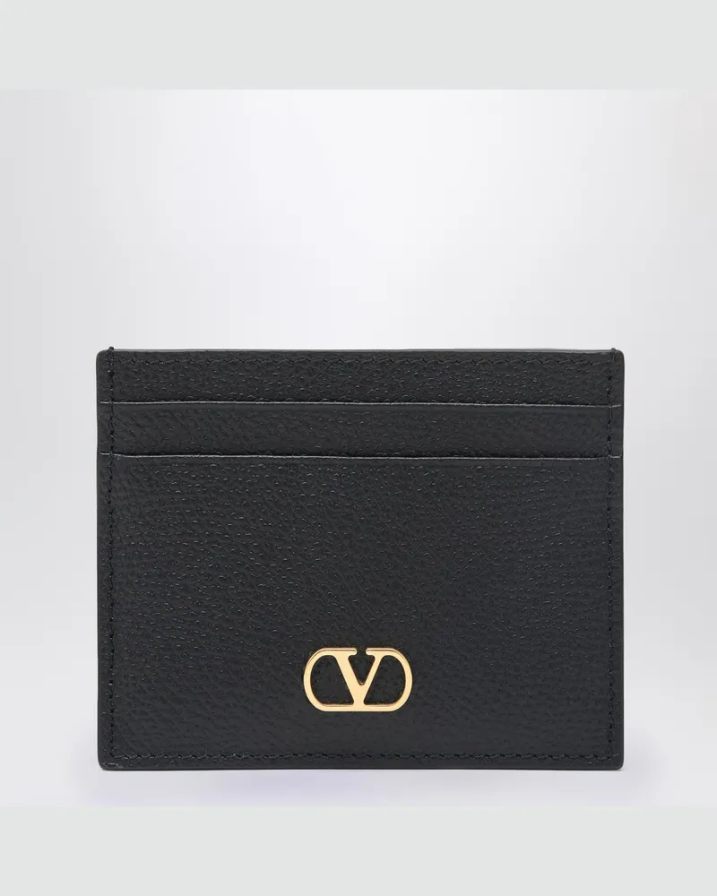 Valentino Garavani VLogo Signature Kreditkartenetui in Schwarz Black