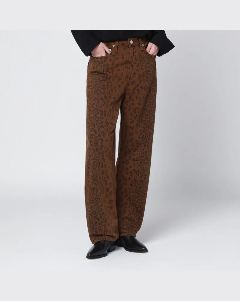 Citizens of humanity Relaxed-Fit Miro Jeans mit Gepardenmuster Brown