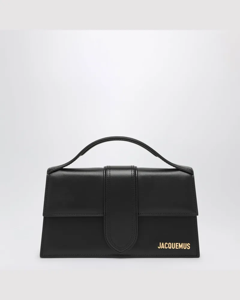 Jacquemus Le Grand Bambino Tasche aus schwarzem Leder Black